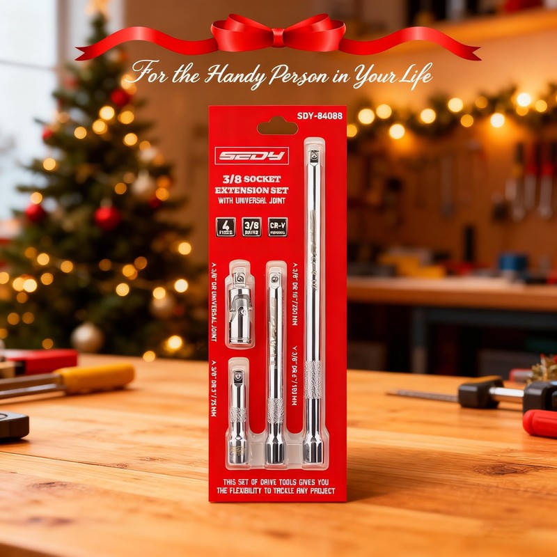 4-Piece 3/8" Drive Socket Extension Bar Set, Professional Socket Extension