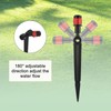 M METERXITY 12-Pack Drip Irrigation Emitters, 6"/15mm Drippers with Stake