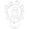 Funny Snowman Light Durable Metal Bright Light Decorative Stylish Snowman