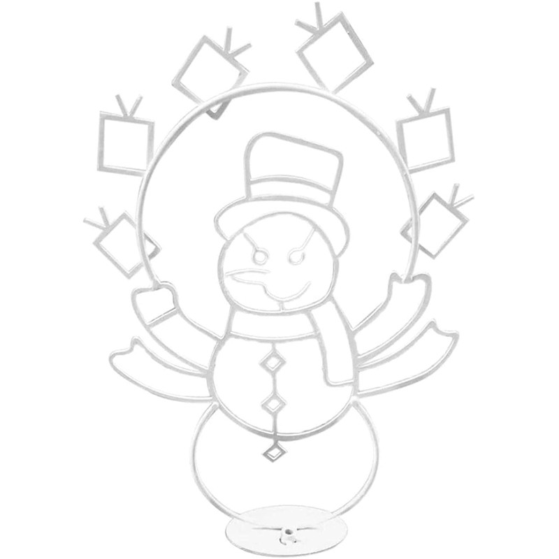 Funny Snowman Light Durable Metal Bright Light Decorative Stylish Snowman