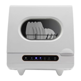 Portable Countertop Dishwashers Tabletop Small Dishwasher with 5l Built-In Water Tank 5 Intelligent Washing Functions 360° Rotating Spray 161.6℉ High Working Temperature