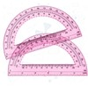 Zonon 2 Pcs 6 Inch Plastic Protractor Math Protractors 180