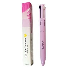 4 en 1 pluma de maquillaje múltiple el pluma de maquillaje viene con delineador ojos, delineador labios, lápiz cejas y resaltador, accesorios compactos fáciles aplicar ? par