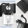 Ralbay Black Crystal Vanity Light Fixtures 4 Light Crystal Bathroom