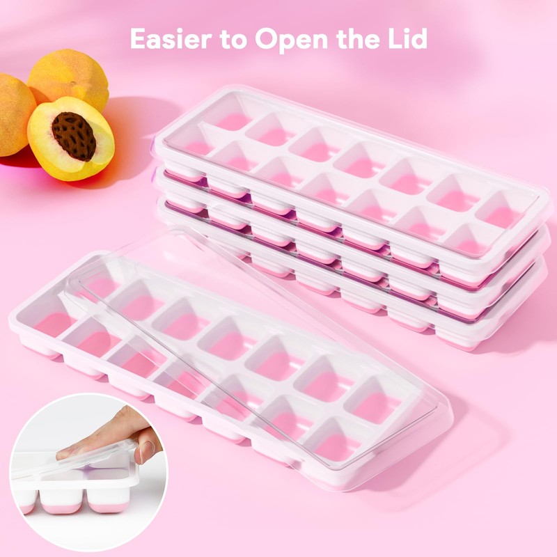 Ice Cube Trays 4 Pack, Airabc Silicone Ice Cube Trays