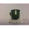 1990's Vintage Enamelware mini expresso cup 4oz green (Pack of