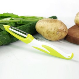 QitinDasen 2Pcs Professional Straight Peeler, Vegetable Peeler and Fruit Peeler, Swivel Peeler, Potato Peeler, Carrot Peeler (Green)