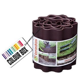 Bradas OBFB 0910 bed enclosure for lawns, lawn edge, 9 m x 10 cm, brown