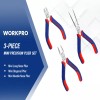 WORKPRO Mini Pliers Set 5” Long Nose Plier 6” Needle