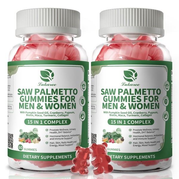 Lukaree 15 in 1 Saw Palmetto for Men & Women,