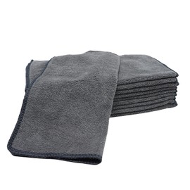 Microfibre Kitchen Cloths, Pack of 10, Washable and Lint-Free Dishcloths, Black, Quick-Drying Cleaning Cloths for Household, Car and Tableware