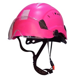 Pink Hard Hats for Women Lightweight 6-Point Suspension ANSI Z89.1 Approved ABS Hardhats Goggles with Reflective Decals for Construction Industrial Work (Pink 01)