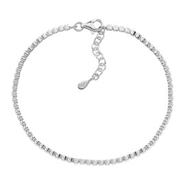 Silpada 'All Aglow' Cubic Zirconia Chain Bracelet in Sterling Silber, 7" + 1"