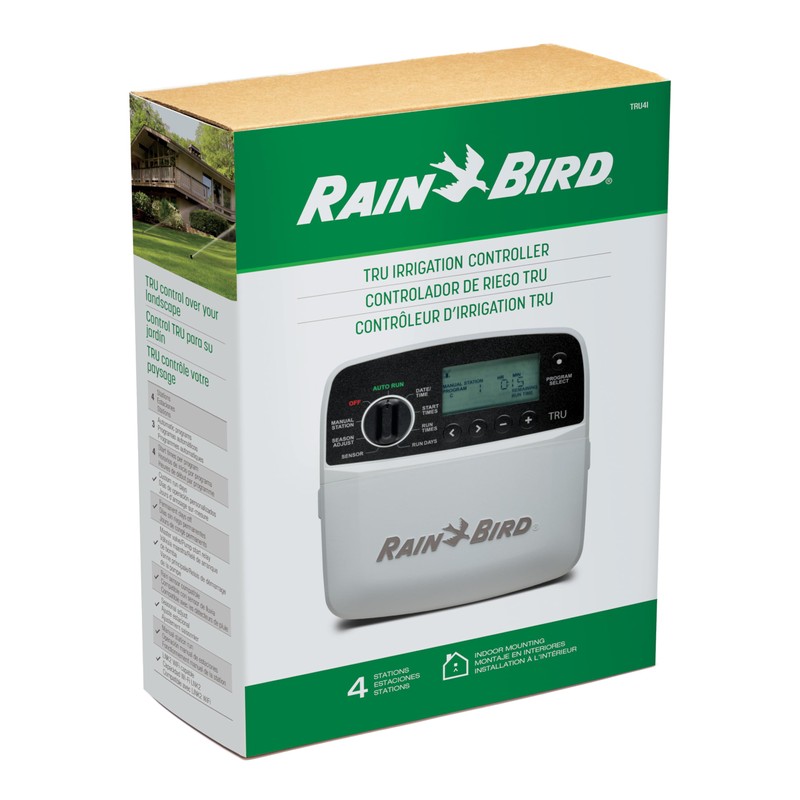 Rain Bird TRU4I Program-Based Indoor Irrigation Controller/Timer, WiFi Ready, 4-Zone/Station