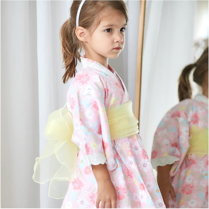 SLINX HF01 Children’s Yukata, Girls, Babies, Kids, Summer Festivals, Kimono,