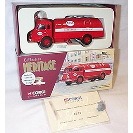 corgi heritage ESSO carburant lubrifiant truck certificate number 0004 1.50 scale limited edition diecast model