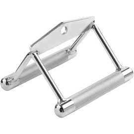 V-Shaped Bar Straight Rotating Bar Curl LAT Pull Down Bar D Handle Double D Row Handle LAT Pulldown Attachments Cable Machine Attachment for Home Gym - Colour: GMA009