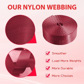 Grosun Nylon Webbing 1 inch 1.5 inch 2 inch Nylon Strap Backpack Straps Nylon Belt, 10 25 50 3.3 Yards Webbing (Dark Gray, 1.5 Inches x 10 Yards)