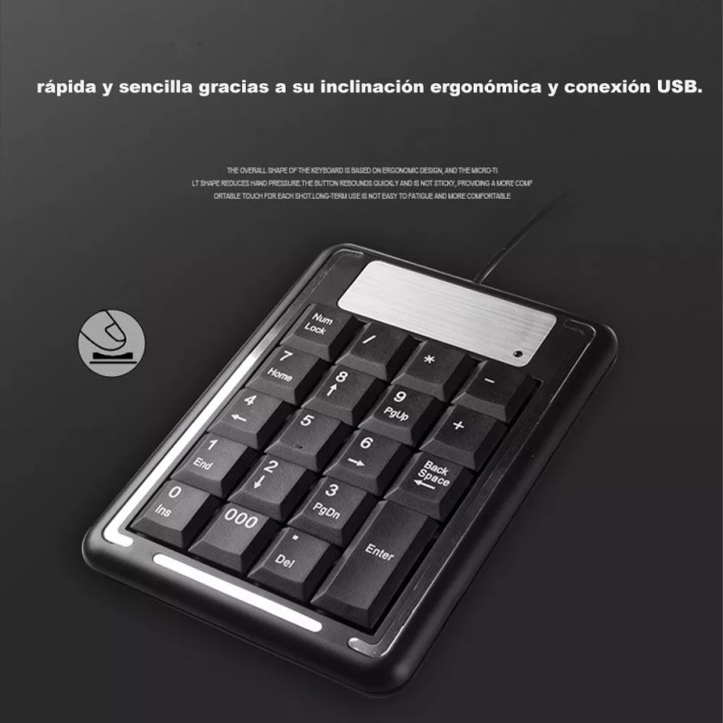 EGTMA 5 Piezas Teclado Numerico Para Computador Usb Pc