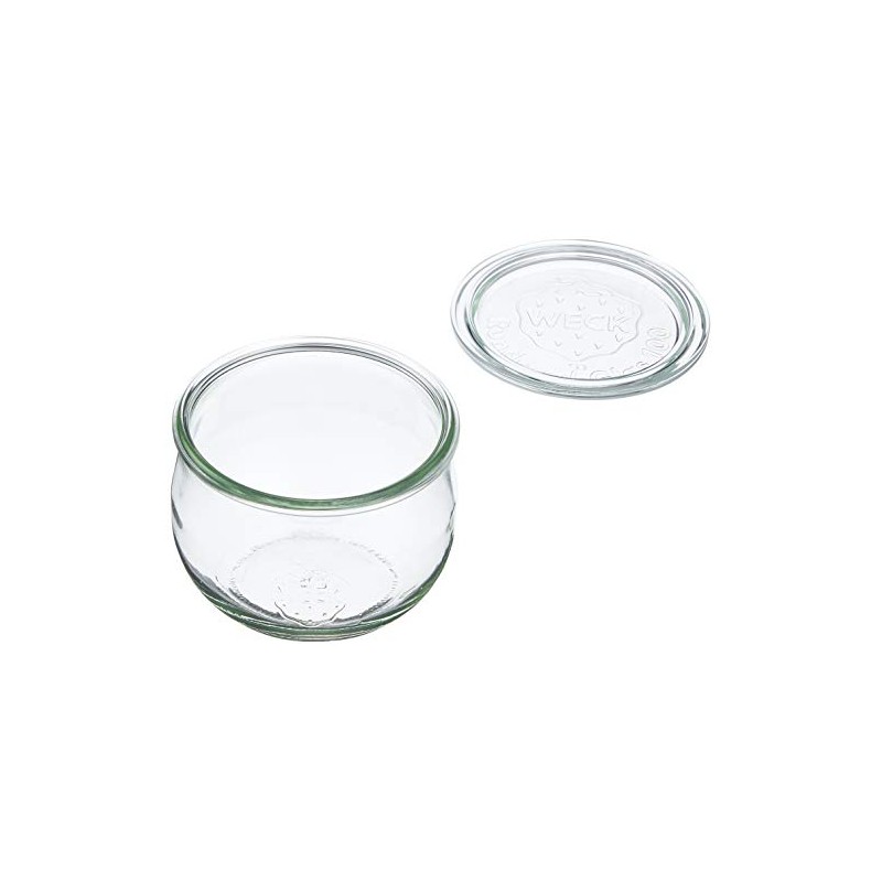 WECK WE-744 Tulip Shape Glass Storage Container, 16.9 fl oz