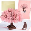 Cherry Blossom Pop Up Card ，Anniversary Pop Up Card, Engagement,