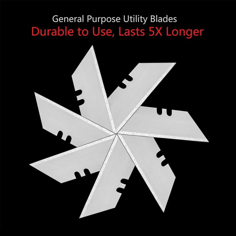 30 Pack Utility Knife Blades, SK5 Steel Heavy Duty Box