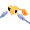 QIANRENON 90° Angle RJ45 Panel Mount Network Adapter CAT6 RJ45
