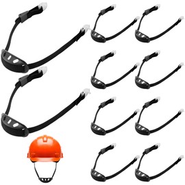 Cosblank 10 Pcs Universal Hard Hat Chin Strap with Chin Cup and Elastic Strap Helmet Chin Strap Multi Point Adjustment Hard Hat Accessories Replacement for Construction Worker Chin Guard Protection
