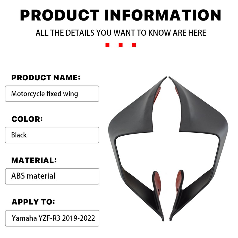 Fairing for Yamaha R3 - Spoiler Wing for Yamaha R3