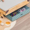 Sturdy Under Bed Shoe Storage Organizer with Adjustable Compartments, Shoe