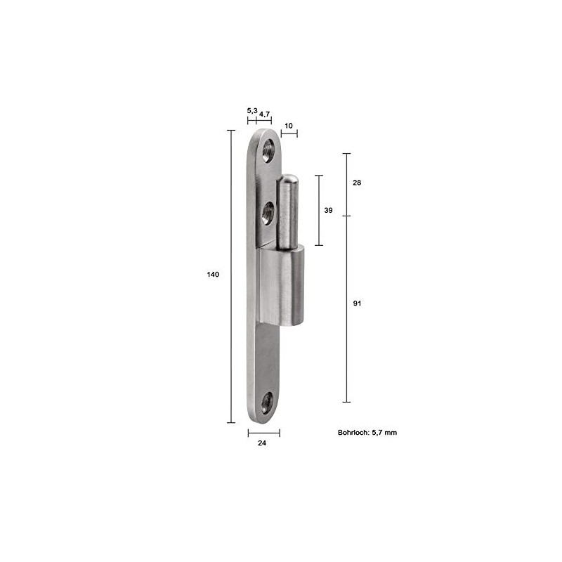 Special Screw-On Frame Part for Studio Hinges for Glass Door