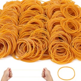 1500 Pcs Yellow Elastic Bands Strong Rubber Bands 450g Heavy Duty Stretchable Bands Natural for Office School Supplies Home Hair Bank Paper Money Bands (38 * 1.4mm)