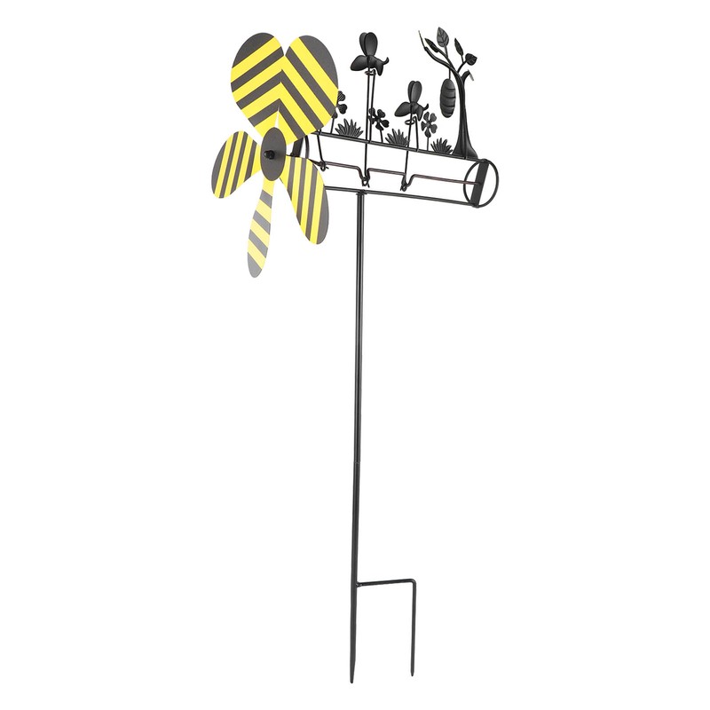 Three Little Bees Windmill Lovely Decorative Metal Bees Windmill for