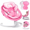 Bluetooth Baby Swing for Infants, Compact & Portable Pink Baby