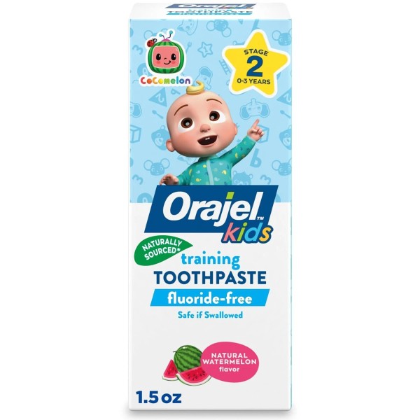 Orajel Kids CoComelon Training Toothpaste Fluoride-Free; #1 Pediatrician Recomme