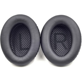 Earpads Replacement Ear Cushions Soft Protein Leather and Memory Foam Blue Ear Pads for Bose Quiet Comfort 35 (QC35) and QuietComfort 35 II (QC35 II) Headphones (Blue) (Black)