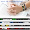 kilofly 4-Pack Christian Bible Verse Silicone Wristbands Scripture Bracelets, Love
