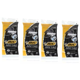 BIC Metal Men's Disposable Shaving Razors, 5 ct (4 pack)