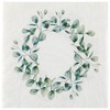 Botanical Wreath Napkins | Green Floral Wedding Birthday Tea Party
