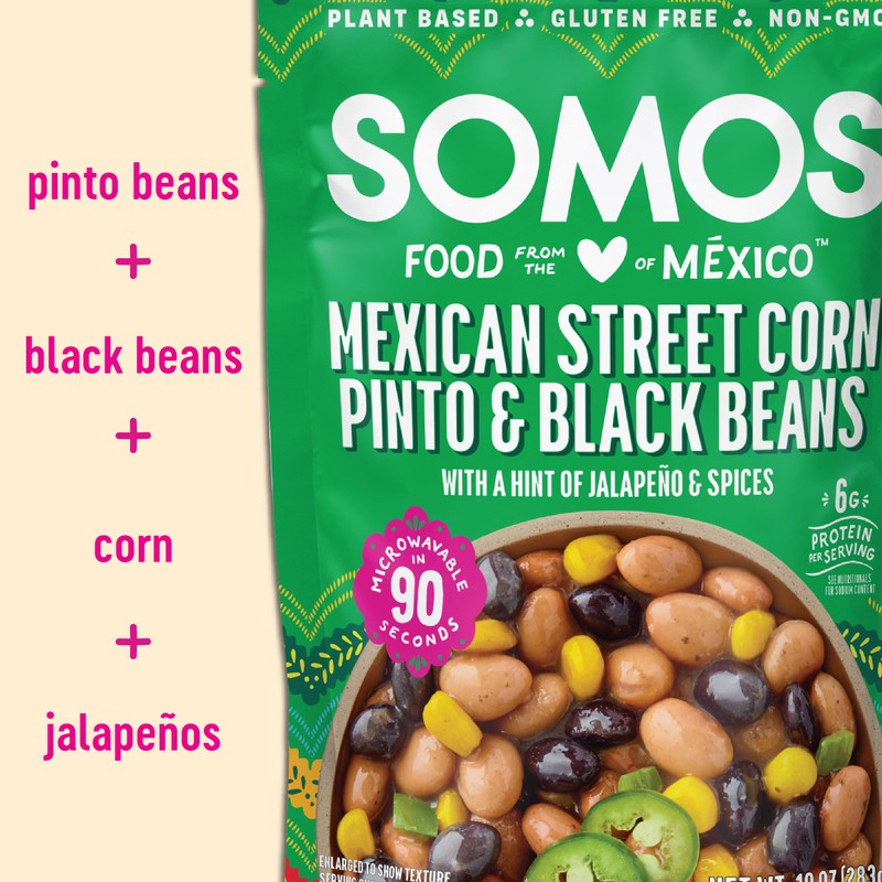 SOMOS Mexican Street Corn Pinto & Black Beans 10oz (Pack
