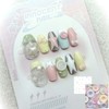 I like buttons ⋆ Handmade nail tips - Long ballerina