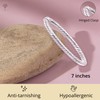 MAX + STONE 925 Sterling Silver Bangle Bracelet | 7