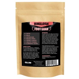 Cell Spa Detox Foot Soak Bath Premium 16 Ounce Natural Pink Himalayan Salt to Help Detox, Relax, Relieve Stress, Eliminate Odors & Soften Your Feet