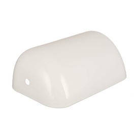 Anmire White Glass Bankers Lamp Shade Replacement Cover or Banker's Desk Lamp Shade Replacement Glass Cover, L8.6“ W5.2”, G0020