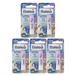 Balea Lippenpflegestift MAKE A WISH Lippenpflege, 5er-Pack (5 x 4,8 g), 24 g (Limited Edition)