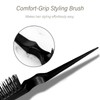 Kootinn 3-Piece Hair Styling Comb Set: Teasing Brush, Rat Tail