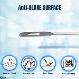 Lab Eye Probe 6" Surgical Dissecting Double Ended Tool Made of Stainless Steel Used in Science Biology Classrooms Professional Laboratories for Multipurpose Microscopic Research Tasks (1 Pcs)