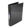 Oxford Premium A4 Ring Binder, Charcoal Black Single Folder, 25mm