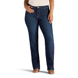 Lee womens Instantly Slim Straight Leg (Plus) Jeans, Ellis, 20 Petite US