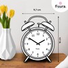 FISURA Analogue Alarm Clock, Metal, Black, Standard